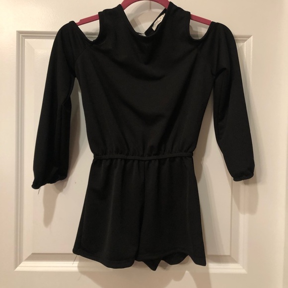 Girls size L Black romper open shoulder - Picture 1 of 2